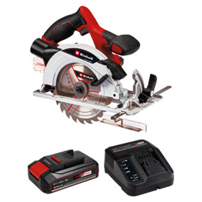 Einhell Power X-Change Cordless Circular Saw - 165mm Blade - With Dust Extraction - With Battery And Charger - TE-CS 18/165-1 Li