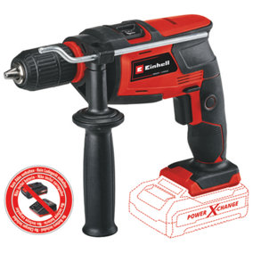 Einhell Power X-Change Cordless Impact Drill - 13mm Chuck - For Drilling & Hammer Work - With Reverse Function - TC-ID 18 Li-Solo
