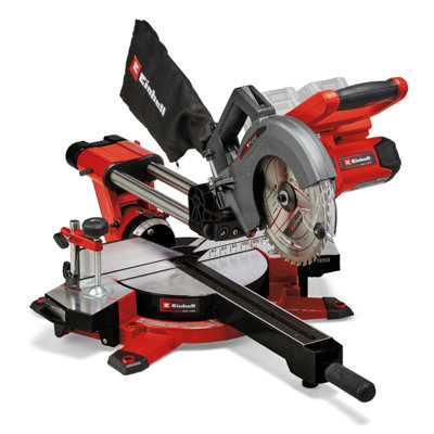 Einhell Power X-Change Cordless Mitre Saw 36V - Drag Crosscut Sliding 45 Degree Tilt - Body Only - TE-SM 36/210 Li-Solo