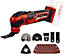 Einhell Power X-Change Cordless Multi Tool - Includes 15pc Accessory Kit - Multi-Use Cutting Sanding Tool - Body Only - VARRITO