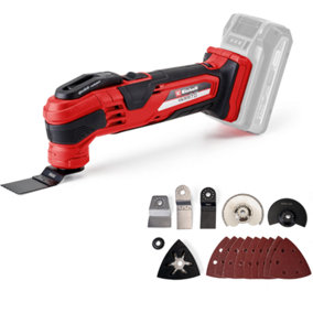 Einhell Power X-Change Cordless Multi Tool - Includes 15pc Accessory Kit - Multi-Use Cutting Sanding Tool - Body Only - VARRITO