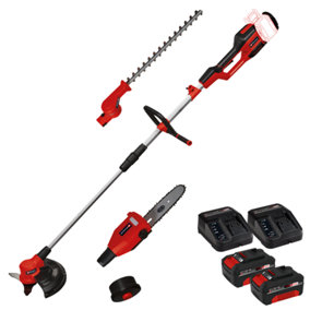 Einhell Power X-Change Cordless Multifunctional High Reach Tool - Trimmer, Polesaw, Strimmer & Brushcutter - Batteries Included