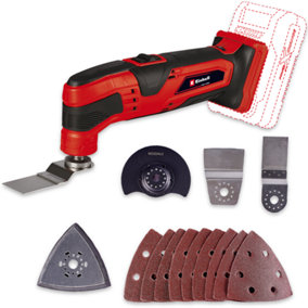 Einhell Power X-Change Cordless Multifunctional Tool With Accessory Kit Sawing Cutting Sanding - TC-MG 18 Li-Solo - Body Only