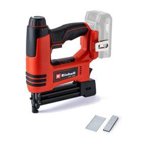 Einhell Power X-Change Cordless Nail Gun And Stapler 2-in-1 Brad Nailer With 300 Nails Staples TE-CN 18 Li Solo - Body Only
