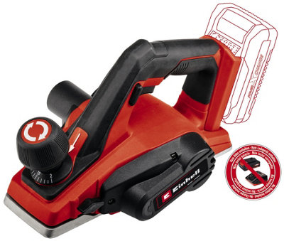 Einhell Power X-Change Cordless Planer - With Guide, Depth Stop & TCT Blade - 2mm Depth - Body Only - TE-PL 18/82 Li-Solo