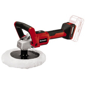 Einhell Power X-Change Cordless Rotary Polisher - 3-In-1 Machine Polisher Buffer And Sander - CE-CP 18/180 Li E - Body Only