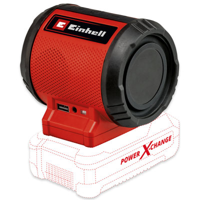 Einhell Power X-Change Cordless Speaker With Bluetooth And USB Device Charging - TC-SR 18 Li BT-Solo - Body Only