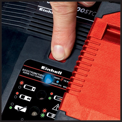 Einhell Power X-Change Fast Charger 6A - With Charge Boost Function - Compatible With All Power X-Change 18V Batteries
