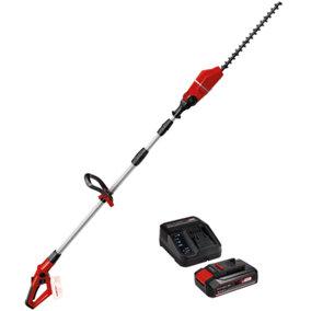 Einhell Power X-Change High Reach Hedge Trimmer With Battery And Charger Adjustable Height - GE-HH 18/45 Li T