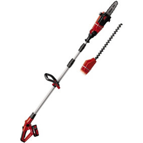 Einhell Power X-Change High Reach Hedge Trimmer - With Battery And Charger - Includes Pole Saw Attachment - GE-HC 18 Li T Kit