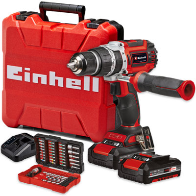 Einhell PXC Cordless Combi Drill 18V 60Nm Brushless TP-CD 18/60 Li-i With Battery + Charger + Carry Case + Bit Set