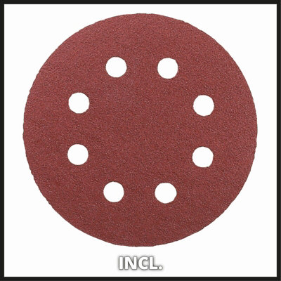 Einhell Random Orbital Sander 380W - Hook & Loop Sheets - Integrated Dust Extraction - Eccentric Sanding - TE-RS 38