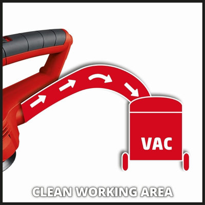 Einhell Random Orbital Sander 380W - Hook & Loop Sheets - Integrated Dust Extraction - Eccentric Sanding - TE-RS 38