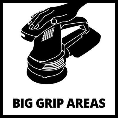 Einhell Random Orbital Sander 380W - Hook & Loop Sheets - Integrated Dust Extraction - Eccentric Sanding - TE-RS 38