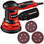 Einhell Rotating Palm Sander 125mm - Includes 3x Sanding Sheets P60 P80 P120 - Dust Extraction - TC-RS 425 E