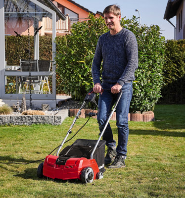 Einhell Scarifier And Aerator 31cm 1200W Electric Lawn Rake Dethatch 10m Cord 28L Box GC-SA 1231/1