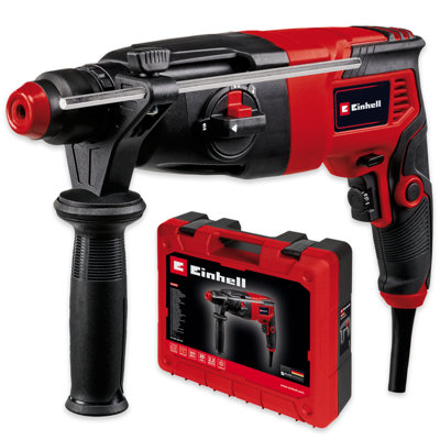 Einhell SDS+ Rotary Hammer Drill 600W Power 2.2J 4 Functions: Drill Impact Chisel Lock With Carry Case - TC-RH 620 4F