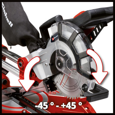 Einhell Sliding Mitre Saw Crosscut 210mm 1800W Drag Dual Bevel + Leg Stand