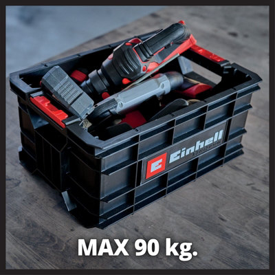 Einhell Stackable Tool Box Case Basket For Einhell E-Case System Up To 90kg Load Latchable