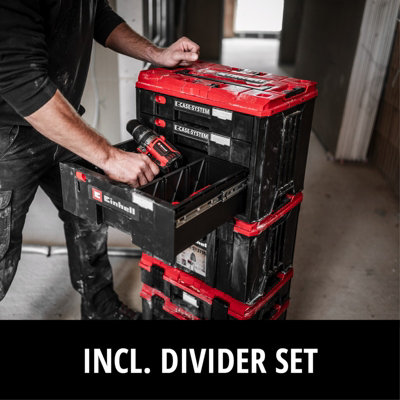 Einhell Stackable Toolbox With Drawers Carrying Case E Case System Up ...
