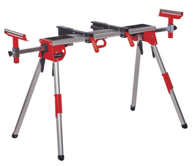 Einhell Stationary Saw Stand - Sturdy High Grade Aluminium - Height And Width Adjustable - Mitre Saw Accessory - MSS 1610