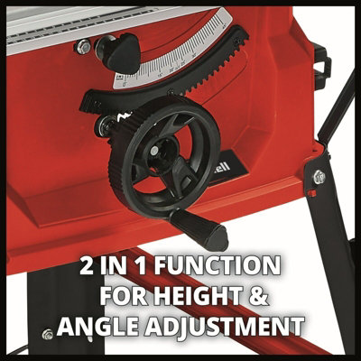 Einhell Table Saw 250mm With Tilting Base Frame 1800W Width Adjustable Dust Extraction TC-TS 2025/2 U