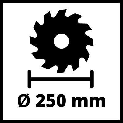 Einhell Table Saw 250mm With Tilting Base Frame 1800W Width Adjustable Dust Extraction TC-TS 2025/2 U