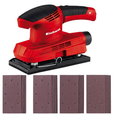 Silverline 160W 1/3 Sheet Orbital Sander – 240V, With Dust Port & 22 Sanding Sheets