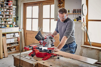 Einhell TC-SM 216 Sliding Crosscut Mitre Saw 216mm Corded Laser Line + Leg Stand