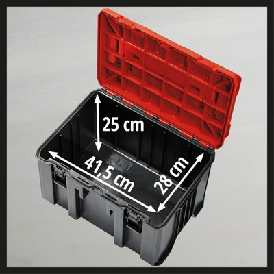 Einhell Tool Box Medium Carrying Case Stackable Storage Official Red E-Case M