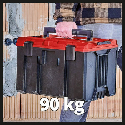 Einhell Tool Box Medium Carrying Case Stackable Storage Official Red E-Case M