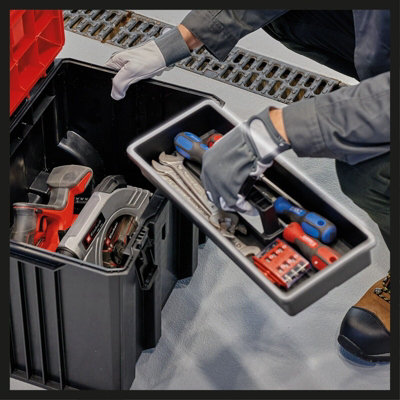 Einhell Tool Box Medium Carrying Case Stackable Storage Official Red E-Case M