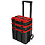 Einhell Tool Box Tower With Wheels Up To 120kg Load Wheeled Storage With Modular Cases Red Black Livery Official