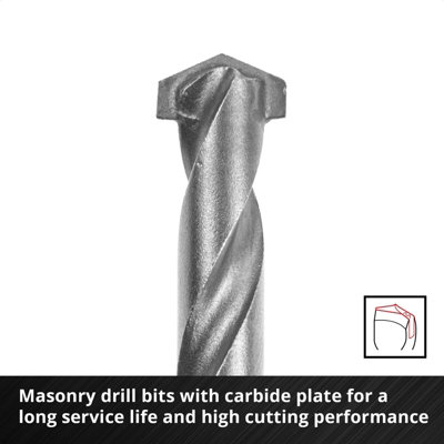 Einhell Universal Concrete Drill Bit Set 10 Pieces Masonry With S-CASE Box KWB