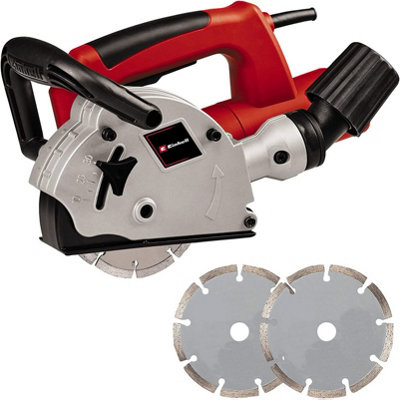 Einhell Wall Liner Chaser - Includes 2x Diamond Cutting Discs And Carry Case - Drag Cut With Softstart - TC-MA 1300