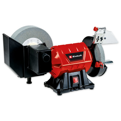 Einhell Wet And Dry Bench Grinder 200mm Dual Wheel 250W Vibration Damping Feet TC-WD 200/150