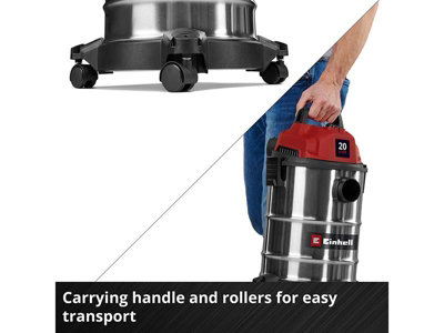 Einhell Wet And Dry Vacuum Cleaner 20L 180mbar Vac 900W TC-VC 2045
