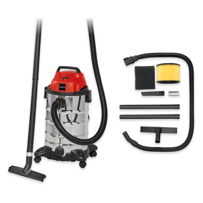 Einhell Wet And Dry Vacuum Cleaner - 30L Capacity Steel Tank - Powerful 1500W - Blowing Function - Castor Wheels - TC-VC 1930 S