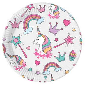 Einhorn Magic Unicorn Party Plates (Pack of 8) Multicoloured (One Size)