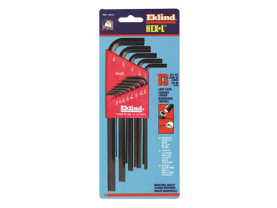 Eklind 13-Piece Imperial Long Handle Hex L-Key Set for Precision Performance