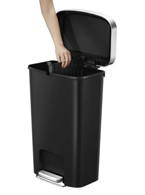 EKO Hana Recycling Bin 25+25L Black Recycling Bin