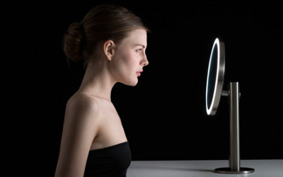 EKO iMira Ultra Clear 1x Sensor Mirror with 5x Travel Mirror Stainless Steel