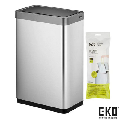 EKO Mirage X-Sensor 20+20L Dual Compartment Sensor Bin - Stainless