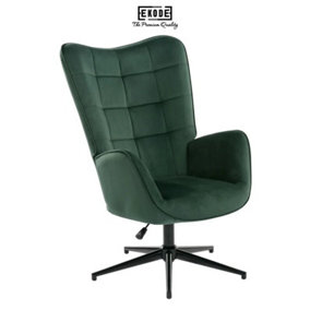 EKODE Armchair Comfortable Velvet Modern High Back Chairs for Living Room