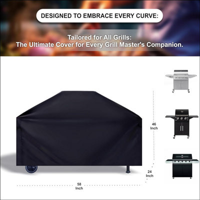 EKODE  Barbecue Cover Waterproof 210D Heavy Duty BBQ Grill large Cover