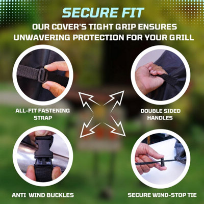 EKODE  Barbecue Cover Waterproof 210D Heavy Duty BBQ Grill large Cover - 4
