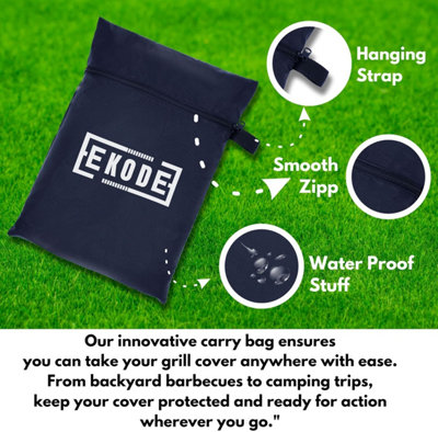 EKODE  Barbecue Cover Waterproof 210D Heavy Duty BBQ Grill large Cover - 8