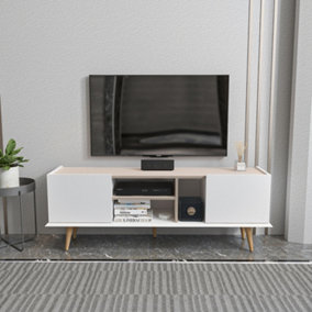 Ekvador Modern Tv Stand Tv Unit For Tv's Up to 70 inches-White&Beige