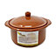 El Toro Glazed Terracotta Brown Kitchen Dining Lidded Casserole Dish 1.5L