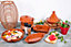 El Toro Glazed Terracotta Brown Kitchen Dining Set of 12 Mixed Tapas Serving Dishes (Diam) 10-12cm